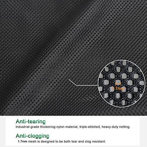 Hecaty 17.7"x 17.7" Large Pump Barrier Bag, Pond Pump Filter Bag, Black Media, Nylon Mesh Bag, Swimming Pool Filters(Black) - Image 2