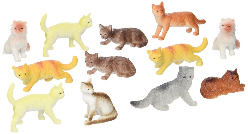 U.S. Toy Dozen Plastic Cat Figures, 2" (UST1576) - Image 3