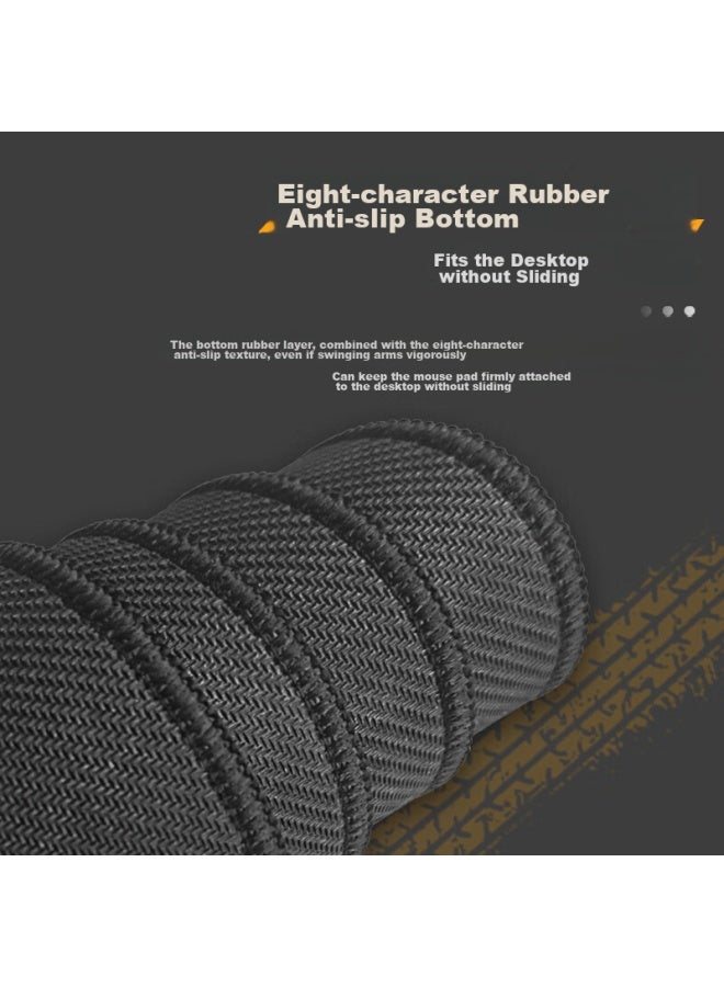 Daryo Dareu Gold-plated Series Gs-804 Black Gaming Mouse Pad, Fine Texture, Waterproof, Large Size, Thickened, Edge-locked, Office Keyboard, Computer Desk Pad, 800*400*3mm - Image 5