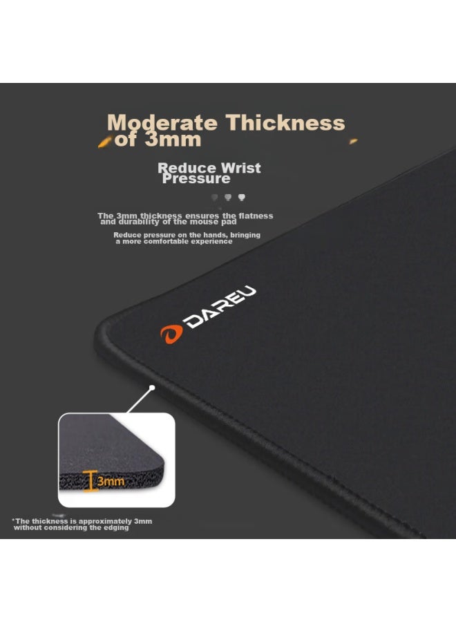 Daryo Dareu Gold-plated Series Gs-804 Black Gaming Mouse Pad, Fine Texture, Waterproof, Large Size, Thickened, Edge-locked, Office Keyboard, Computer Desk Pad, 800*400*3mm - Image 4