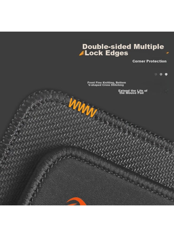 Daryo Dareu Gold-plated Series Gs-804 Black Gaming Mouse Pad, Fine Texture, Waterproof, Large Size, Thickened, Edge-locked, Office Keyboard, Computer Desk Pad, 800*400*3mm - Image 3