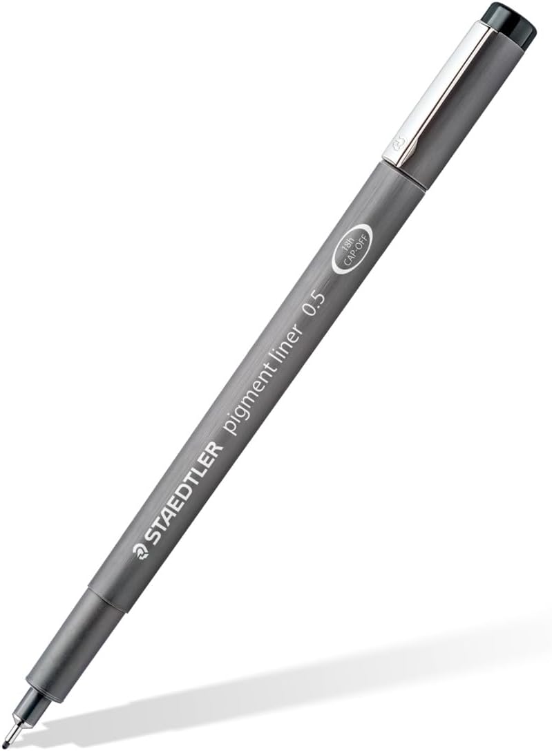 STAEDTLER Artist Series Pigment Liner Set - 8 Fineliner Pens in Black - Image 3