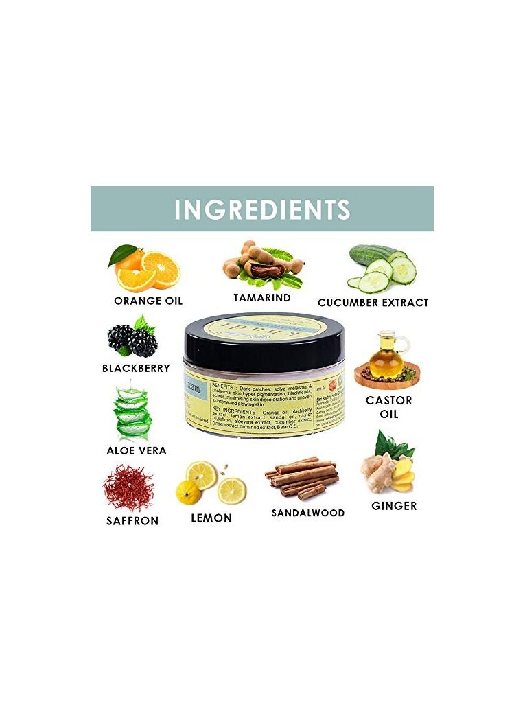 KHADI RISHIKESH Men's, Women's Herbal Freckle Cream for pigmentation Removing Dark Spots Acne Scars blackheads, Even Skin, Blemishes Best Cream For Pigmentation Dark Spots (50 gm) - Image 5