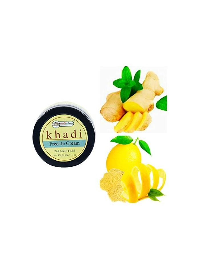 KHADI RISHIKESH Men's, Women's Herbal Freckle Cream for pigmentation Removing Dark Spots Acne Scars blackheads, Even Skin, Blemishes Best Cream For Pigmentation Dark Spots (50 gm) - Image 3