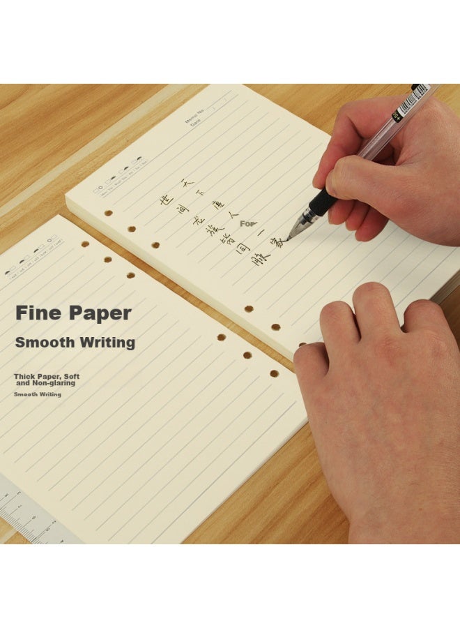 Tango A5 Loose-leaf Refill Paper With Ruled Lines, Thickened 100g, Suitable For 6-ring Loose-leaf Notebooks, For Exam Preparation, Error Correction, Homework, Daily Notes, Meeting Minutes, Removable And Universal Replacement Pages, 78 Sheets - Image 3