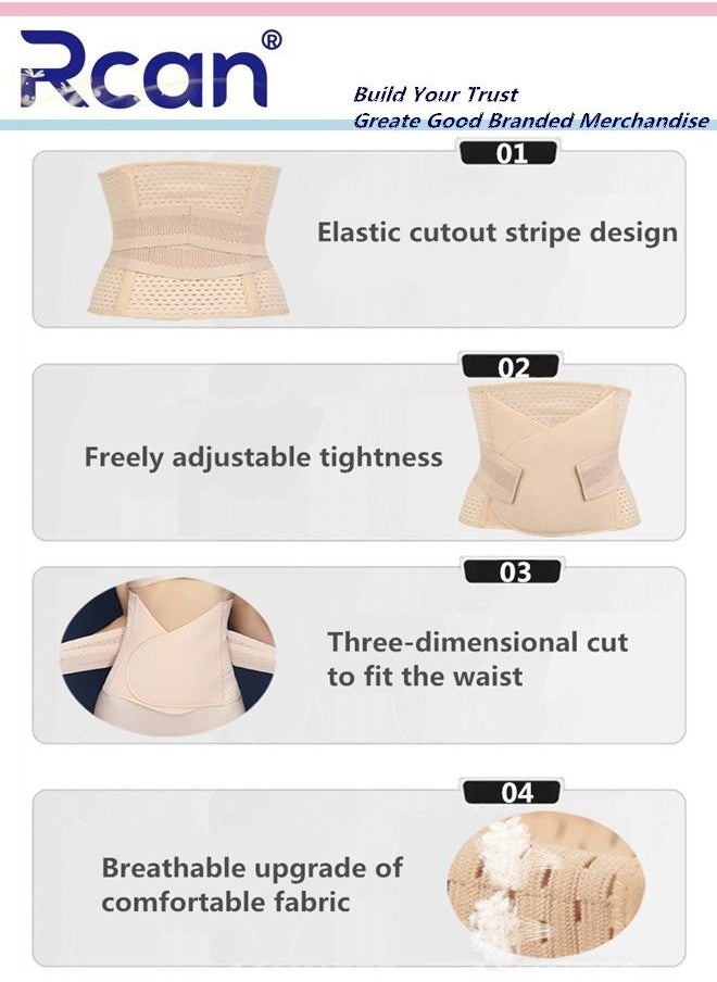 Rcan - Postpartum Girdle Support Recovery Belly Band Ultra Thin and Breathable Not Sweaty Elastic For Women Shaper Waist Shapewear Belt After Birth Moisture Absorbing Support Band and Back Support - Image 1