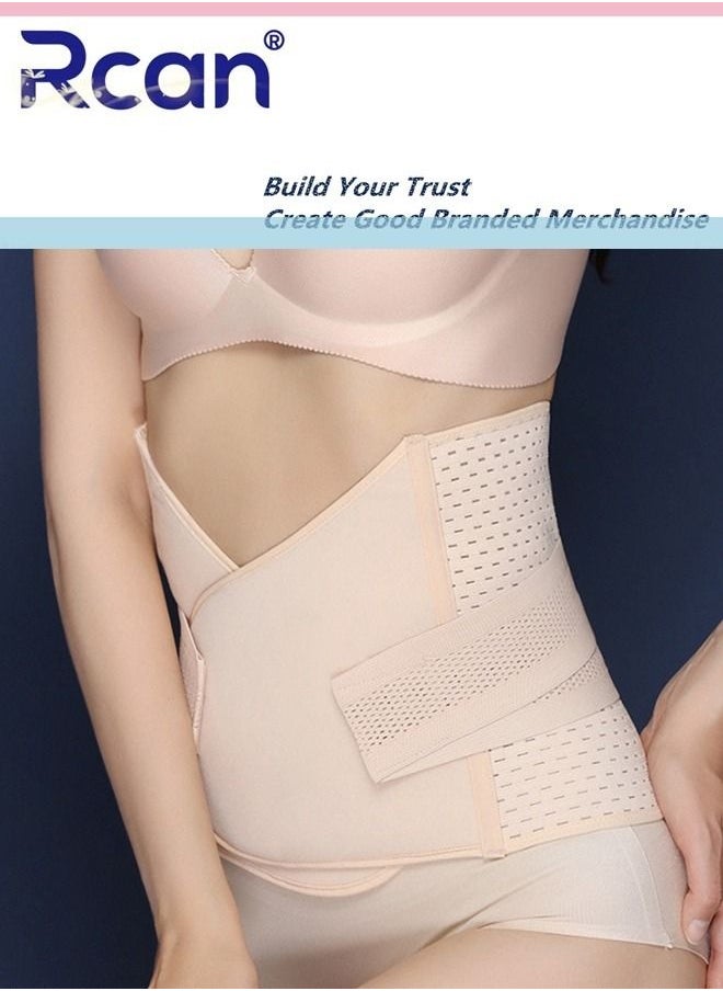 Rcan - Postpartum Girdle Support Recovery Belly Band Ultra Thin and Breathable Not Sweaty Elastic For Women Shaper Waist Shapewear Belt After Birth Moisture Absorbing Support Band and Back Support - Image 1