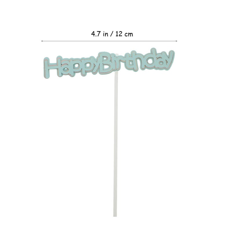 Pink Blue Pearl Star Cake Topper Set For Birthday Party Cupcake Decorations - Image 3