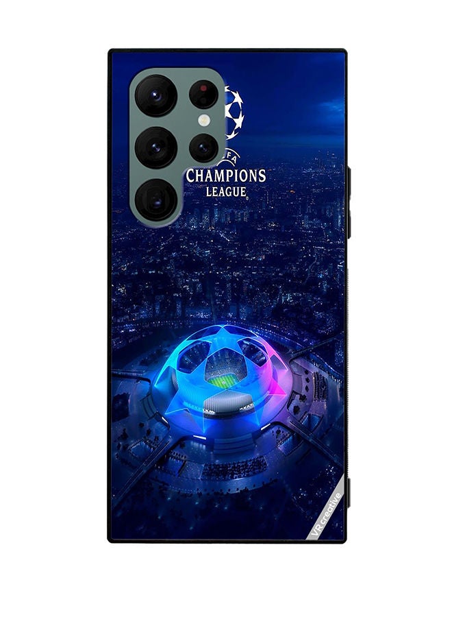 VR CREATIVE Protective Case Cover For Samsung Galaxy S22 Ultra 5G Uefa Champion League Design Multicolour - Image 1