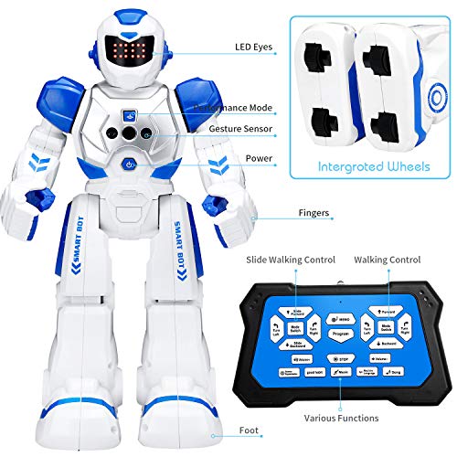 KingsDragon Robots Toy for Kids, RC Gesture Sensing Toy, Interactive Walking Singing Dancing Robot Birthday Presents for Boys Girls Age 6 7 8 9 Years Old - Image 5