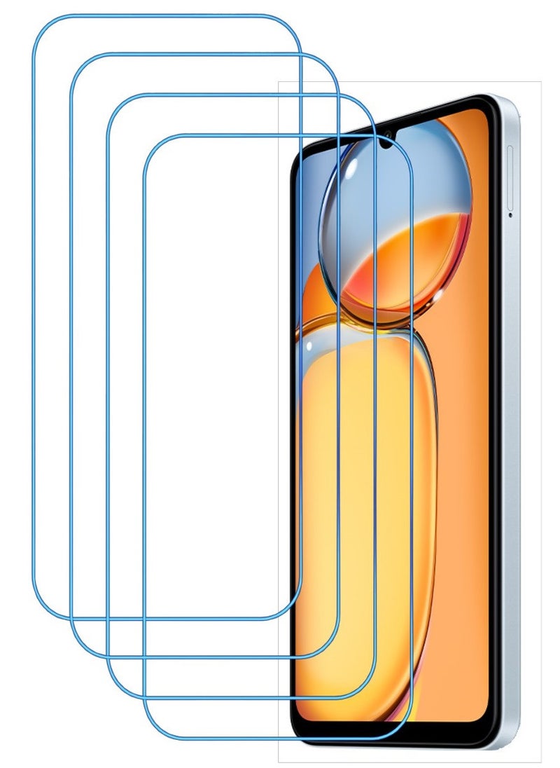 ACLIX 4 Pieces Antistatic ESD Dustproof Premium Quality High Definition Clear Tempered Glass Screen Protector Designed For Xiaomi Redmi 13C - Image 1