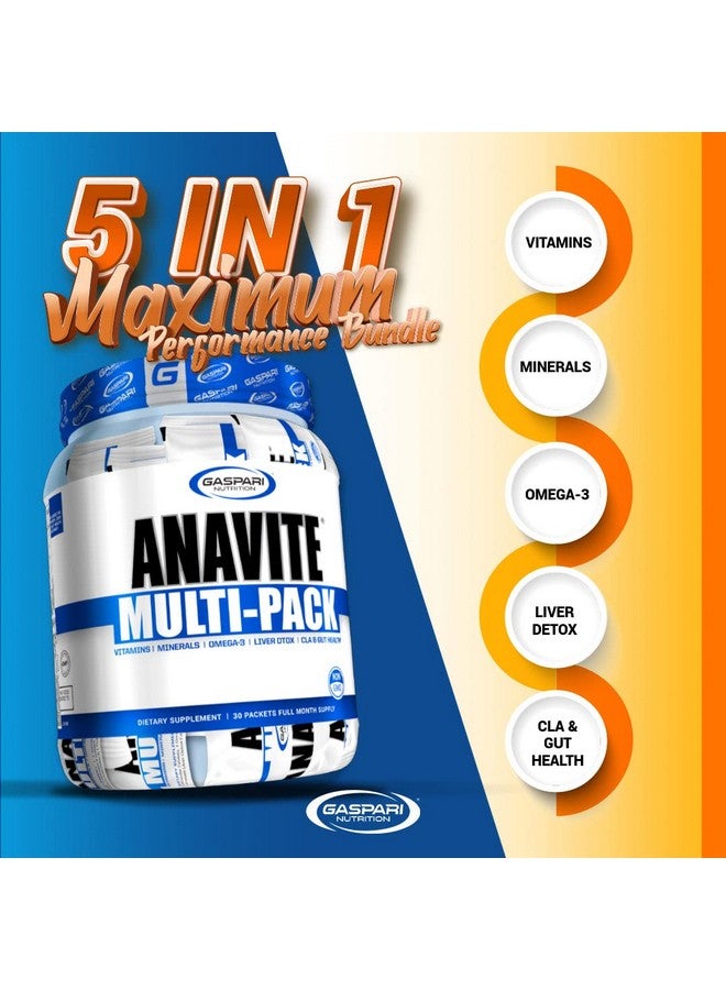 Gaspari Nutrition Anavite, Full Spectrum Multi-Vitamin Packs, Anavite Multivitamins, CLA, Omega 3s, Proven Gut, and Proven Liver Detox, All in 1 (30 Servings, 5 in 1 Multivitamin Pack) - Image 3
