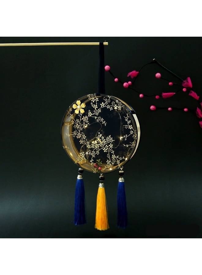 Flower Letter Printed Round Diwali Lantern Wedding Birthday Party Bedroom Palace Home Decoration