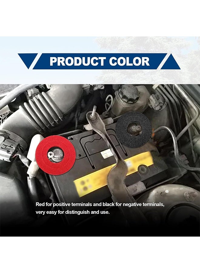 24 Pieces Battery Terminal Anti Corrosion Washers, Fiber Washer Gasket for Protecting 12-Volt Battery Terminal, Battery Terminal Protector (12 Red and 12 Black) - Image 3