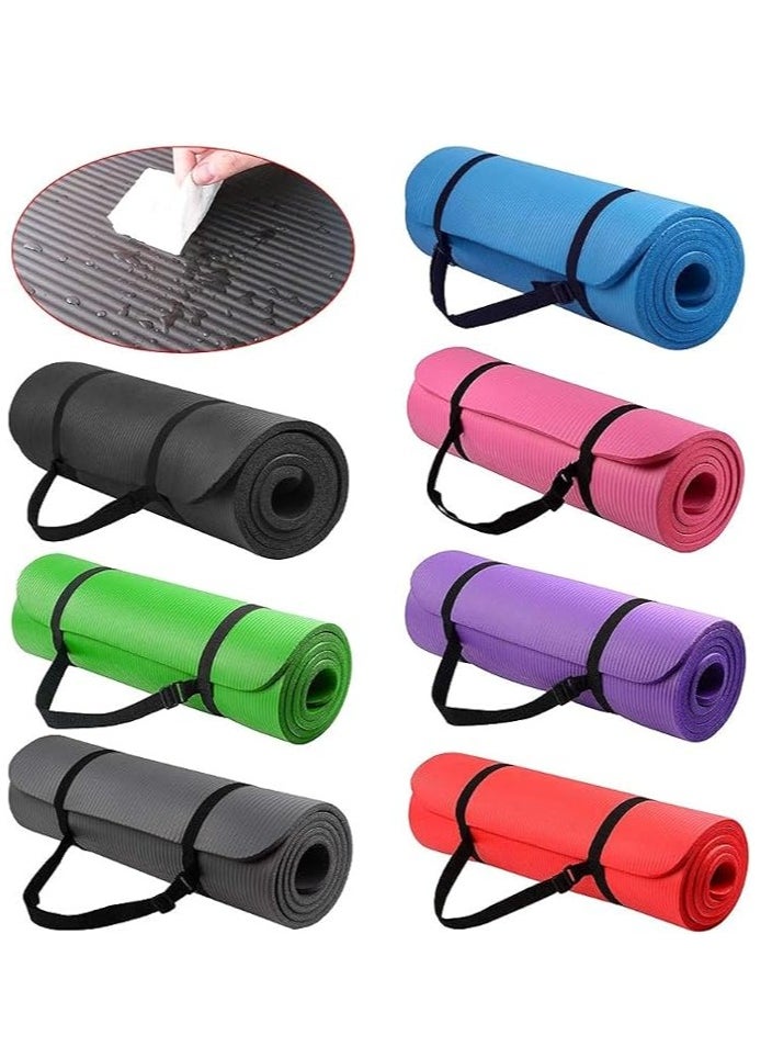 SportQ 10mm Thick Non-Slip Yoga Mat with Attached Strap, Latest Quality Practice, Pilates, Yoga and Many Other Home Exercises - pzsku/ZCC4D46CDDF76F317C4BEZ/45/_/1717511230/3ffad7e4-b008-42de-b708-89b2238efe9f