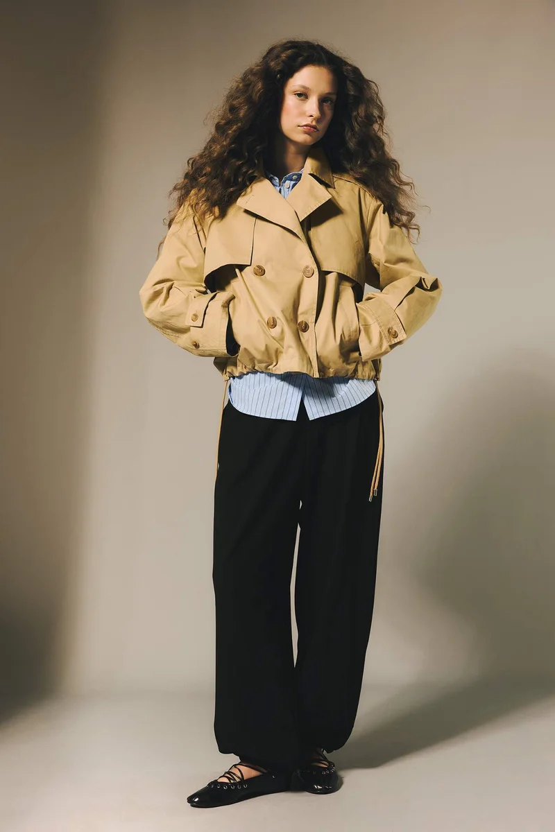 DeFacto Relax Fit Jacket Collar Trench Coat