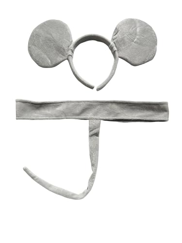 Making Believe Gray Mouse Headband Ears and Tail Costume Set - Image 2