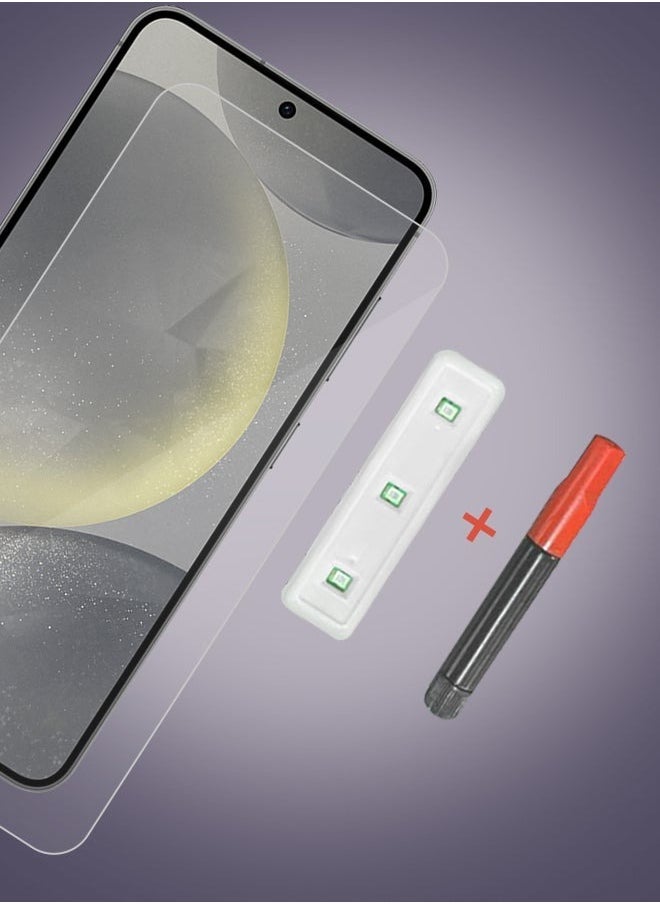 Generic - UV Liquid Glue Full Coverage Tempered Glass Screen Protector For Samsung Galaxy S25 Plus - Clear - Image 1
