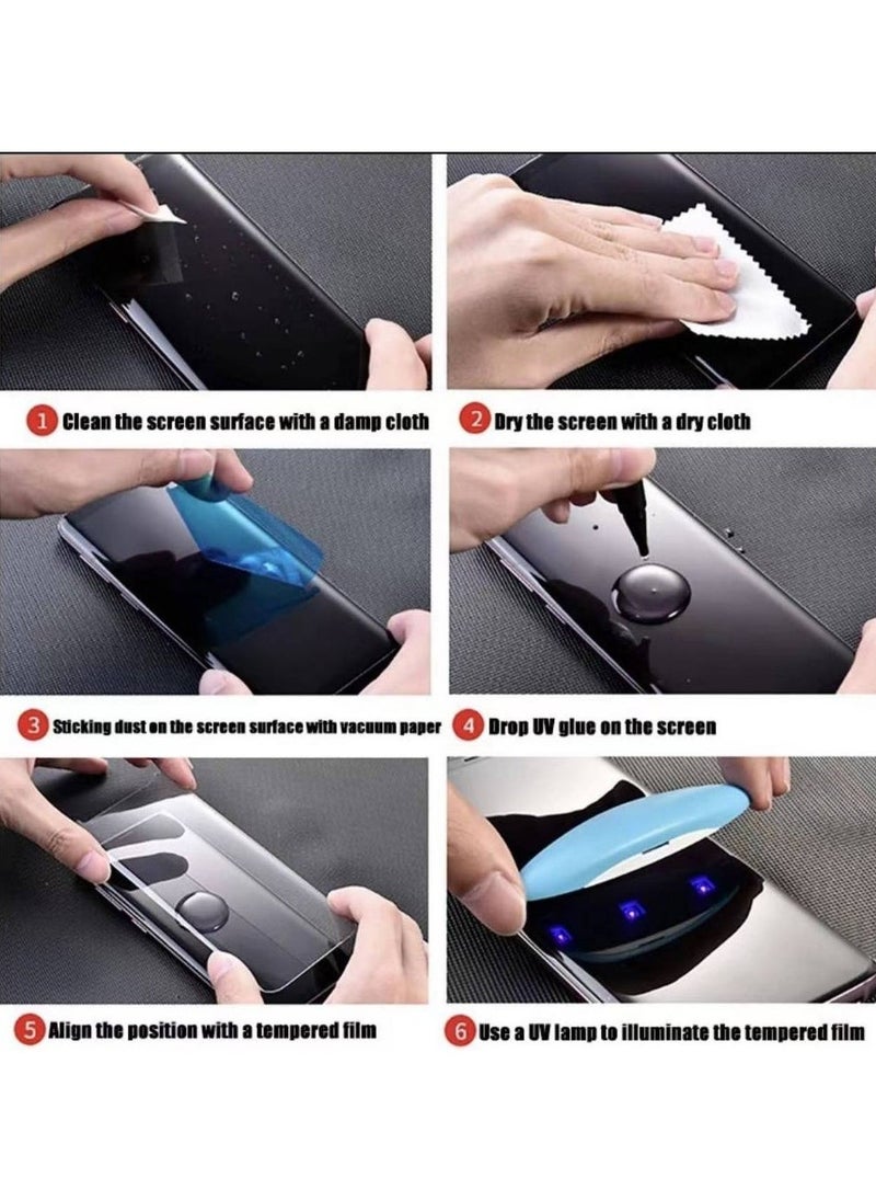 Generic - UV Liquid Glue Full Coverage Tempered Glass Screen Protector For Samsung Galaxy S25 Plus - Clear - Image 1