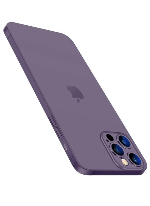 "ELTRAZONE iPhone 15 Pro Max Slim Case – Purple, 0.2mm Lightweight Design with Translucent Matte Back, Anti-Fingerprint and Yellowing Resistant"