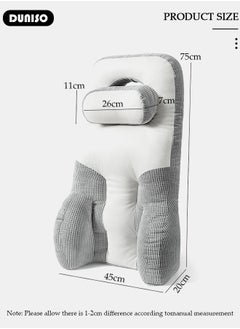 DUNISO Lumbar Support Pillow for Office Chair, Ergonomic Back Cushion for Pain Relief & Improve Sitting Posture, Back & Neck Support with Portable Design,Adjustable Straps Pillow for Office Chair, Wheelchair, Desk Chair, Computer Chair, Gaming Chair  - Image 4