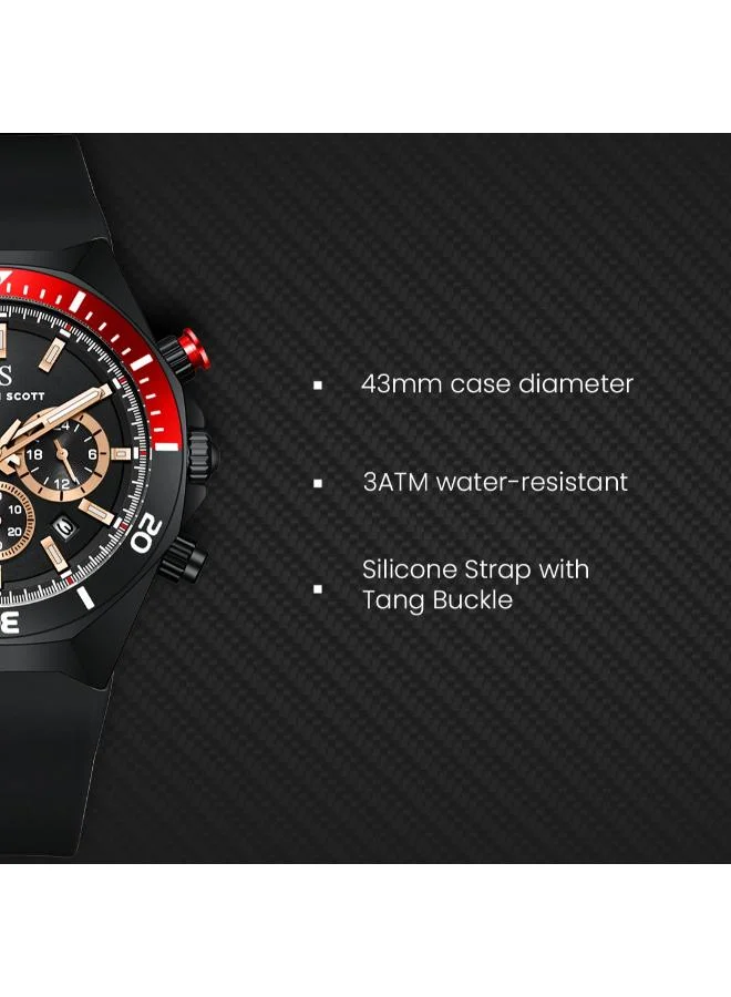 Kenneth Scott  Kenneth Scott Men's Chronograph  Black  Dial Watch - K26116-BSBB for Men | Best Price UAE