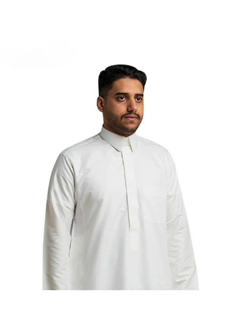 SH_MAN - Plain Thobe with Hidden Zipper - Image 1