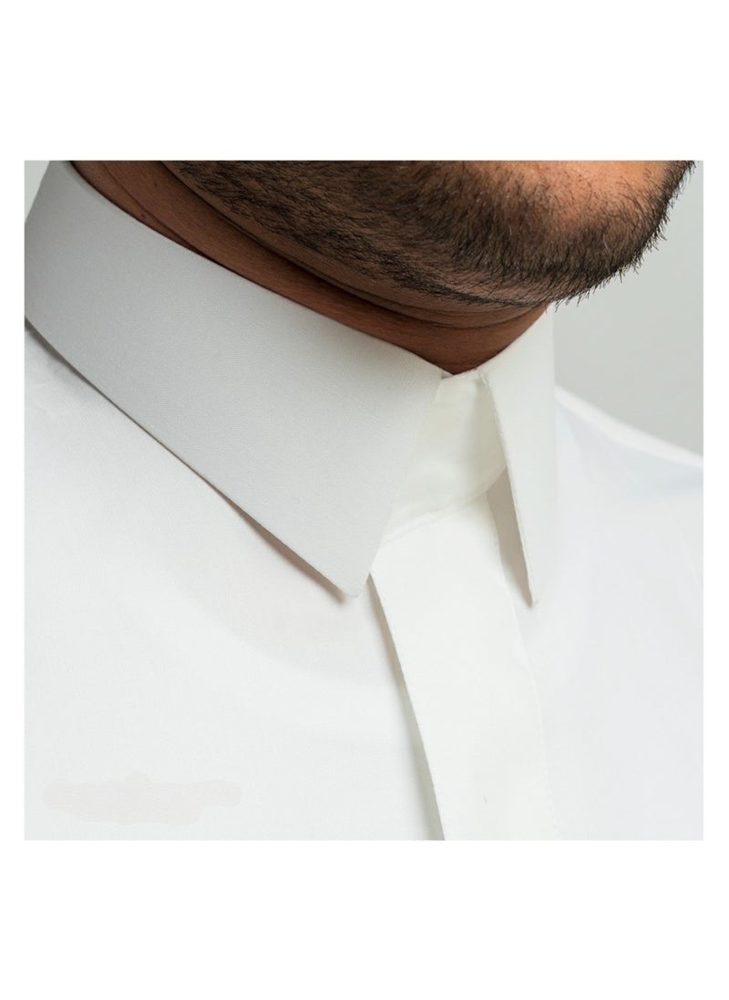 SH_MAN - Plain Thobe with Hidden Zipper - Image 1