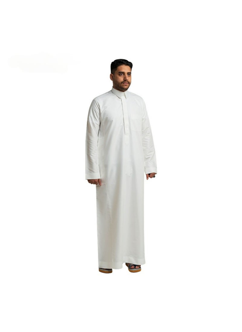 SH_MAN - Plain Thobe with Hidden Zipper - Image 1