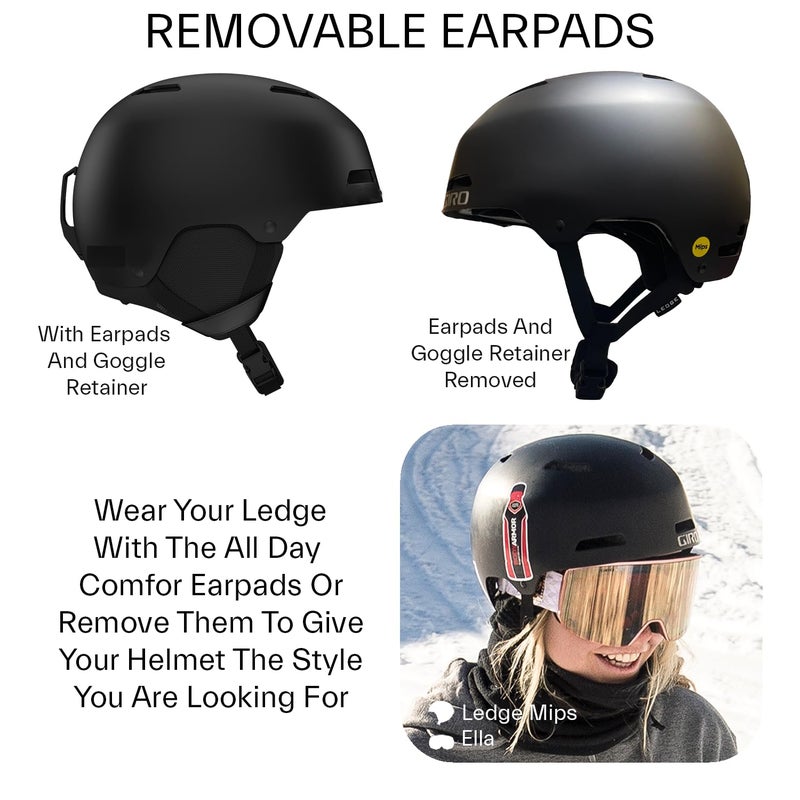 Giro Ledge MIPS Snow Helmet - Matte Indigo - Size L (59-62.5cm) - Image 4