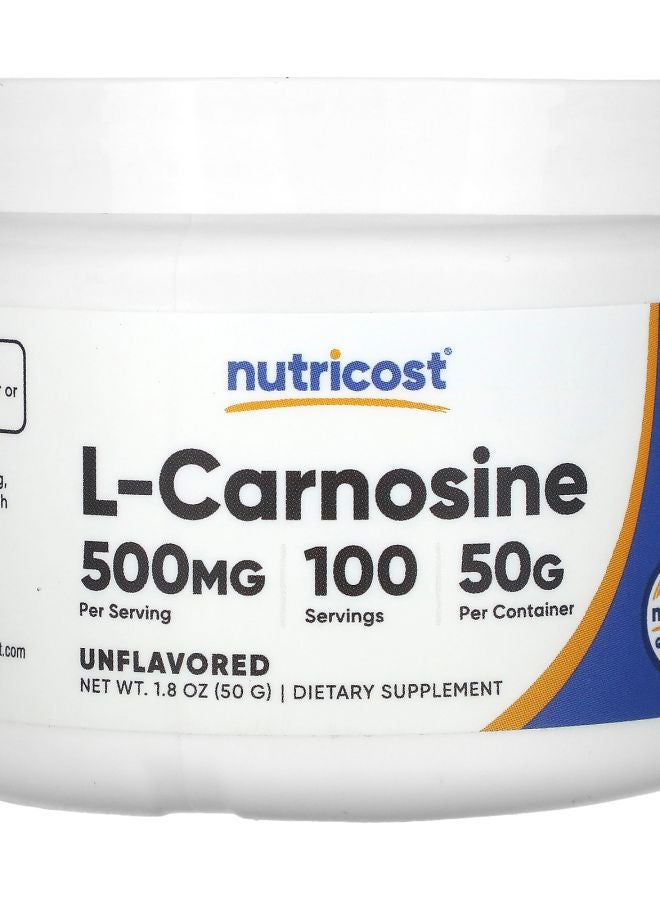 Nutricost L-Carnosine Unflavored 1.8 oz (50 g)