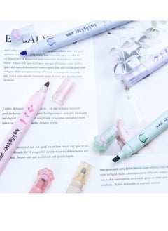 KASTWAVE 12 PCS Kawaii Double Ended Highlighter Pens, Pastel Markers Color Highlighters, Fine Tip Highlighter Pens, Suitable for Students Writing Office School  - Image 5