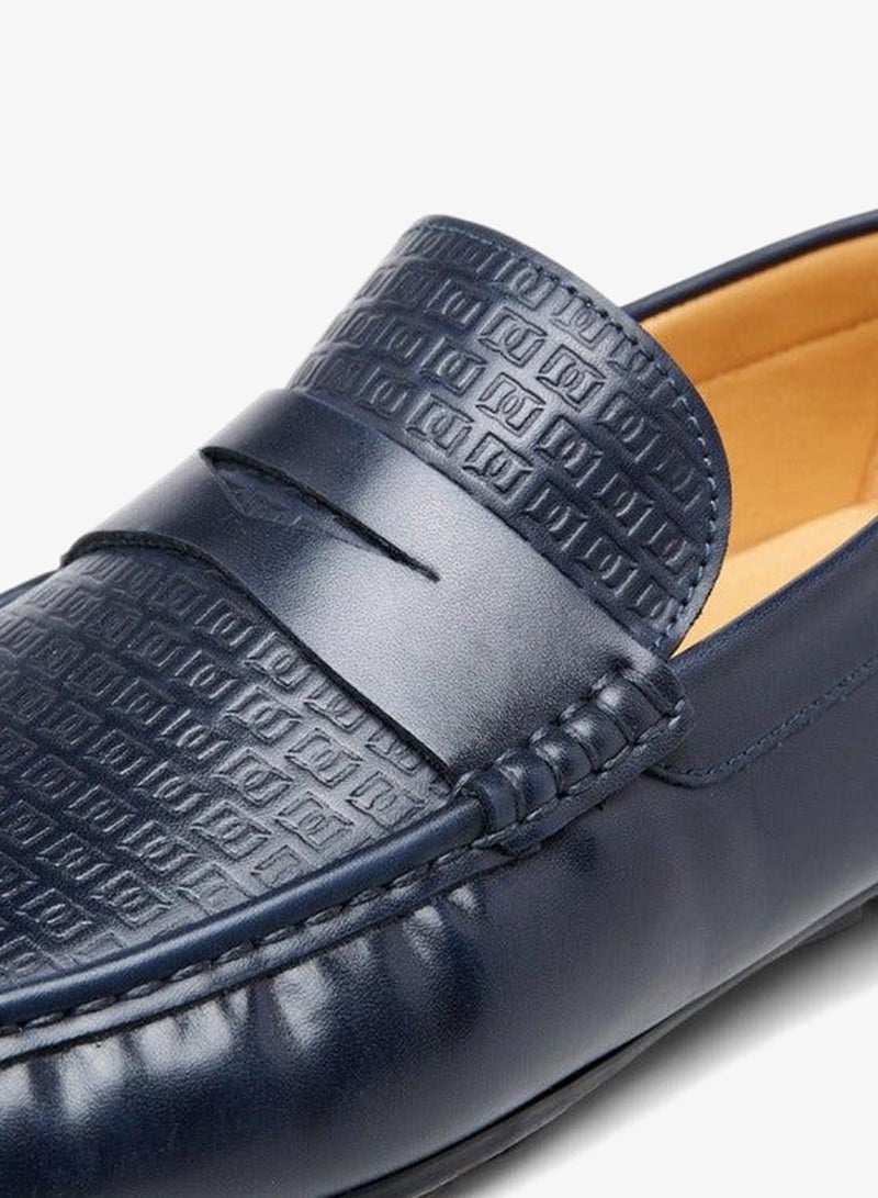 DUCHINI Men's Logo Embossed Slip-On Moccasins - Image 4