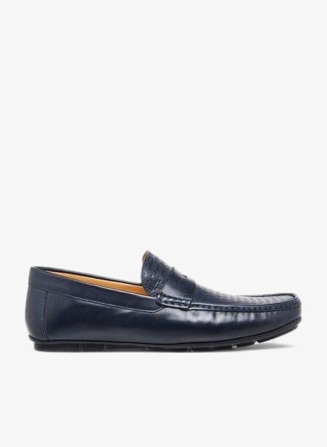 DUCHINI Men's Logo Embossed Slip-On Moccasins - Image 3