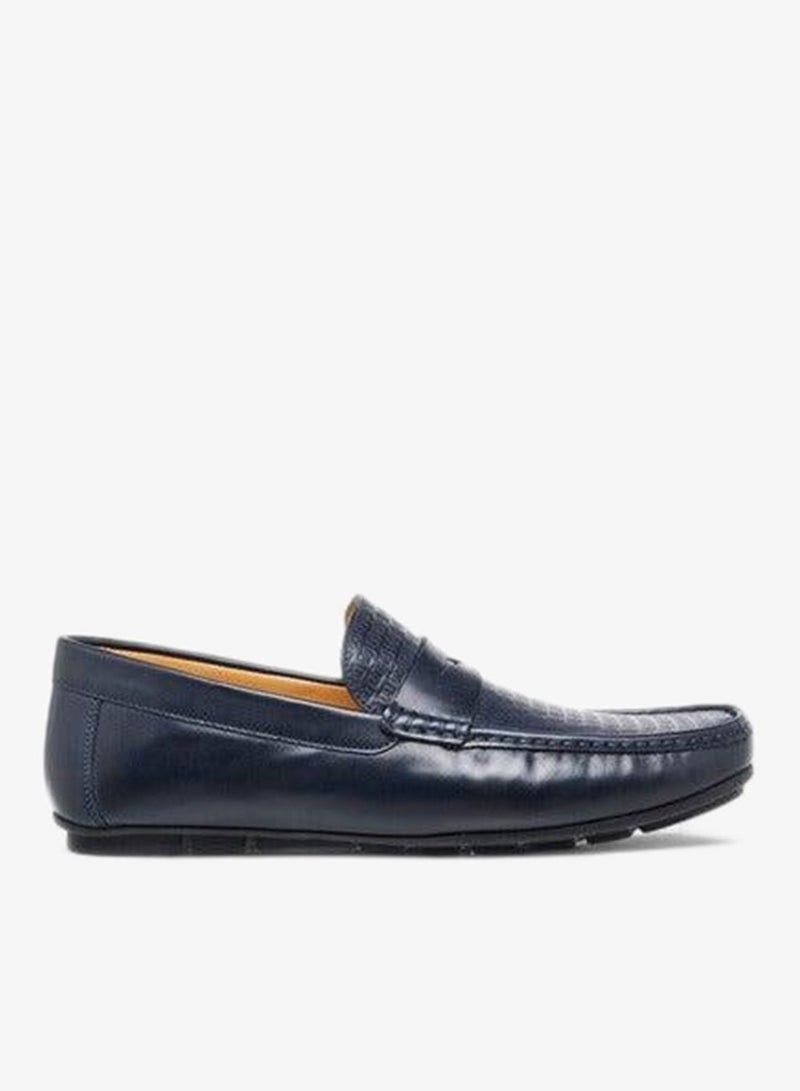 DUCHINI Men's Logo Embossed Slip-On Moccasins - Image 2