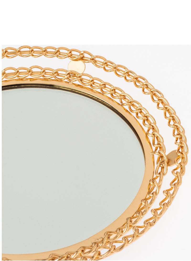 Dania Gold metal top with mirror floor, elegant design - Image 2