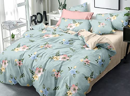 Laying Style غطاء لحاف قطن غلاسي ناعم بحجم كينغ من لايينغ ستايل™ (الحجم: 90x100 بوصة) II غطاء رازاى II غطاء لحاف لحجم سرير مزدوج بسحاب (دوهرات) اللون: متعدد الألوان - Image 2