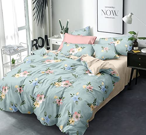 Laying Style غطاء لحاف قطن غلاسي ناعم بحجم كينغ من لايينغ ستايل™ (الحجم: 90x100 بوصة) II غطاء رازاى II غطاء لحاف لحجم سرير مزدوج بسحاب (دوهرات) اللون: متعدد الألوان - Image 1