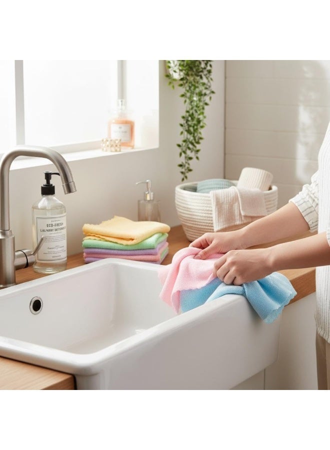 5PCS Pack Super Absorbent Microfiber Kitchen Dish Cloth High-Efficiency Tableware Cleaning Towel, Microfiber Kitchen Towel Set. - Image 1