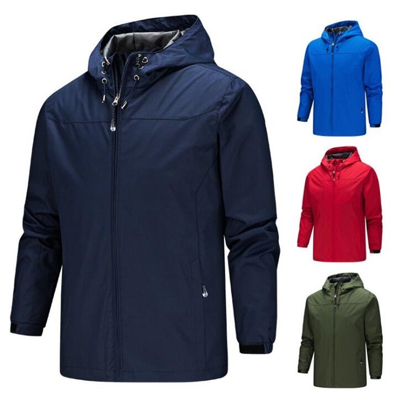 Qi Ta Men's Outdoor Waterproof Breathable Windbreaker Jacket Unisex Couple Style All-Season Hiking Shell - Image 2