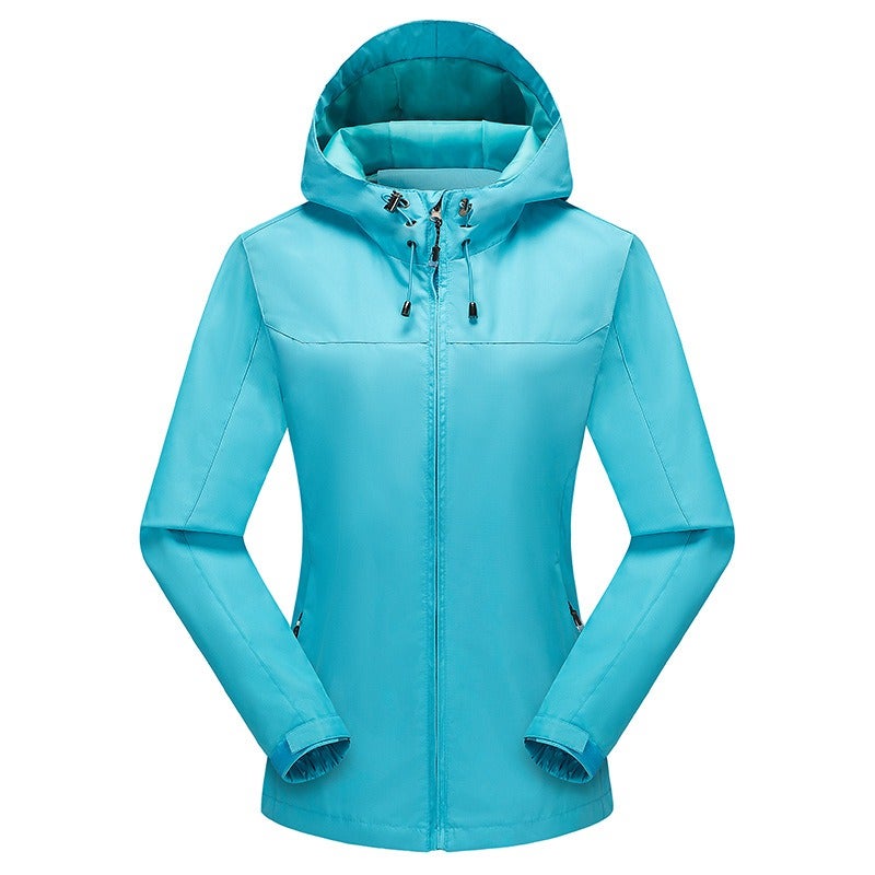 Qi Ta Men's Outdoor Waterproof Breathable Windbreaker Jacket Unisex Couple Style All-Season Hiking Shell - Image 1