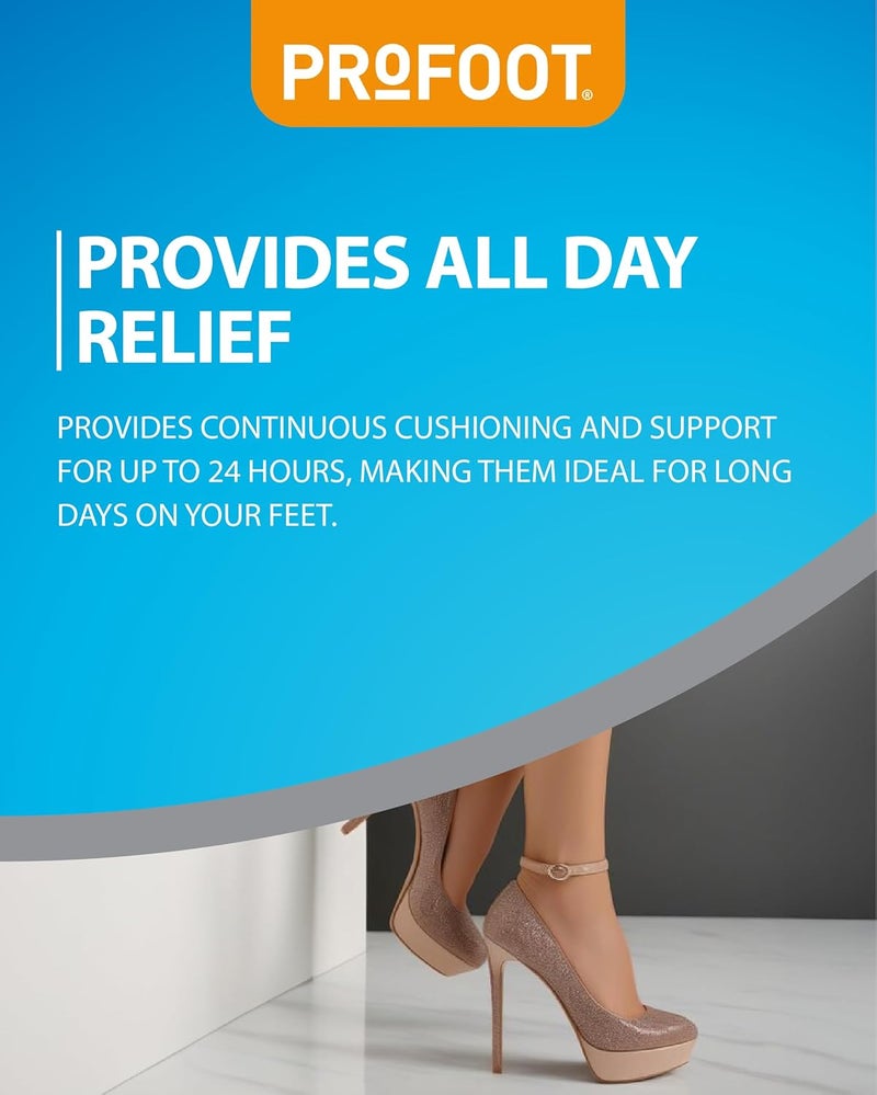 Profoot 24 Hour Feet Invisible Gel Cushions Comfortable Cushions for Metatarsalgia and Mortons Neuroma Provides Relief from Burning Pain on Balls of Feet 2 Pairs - Image 5