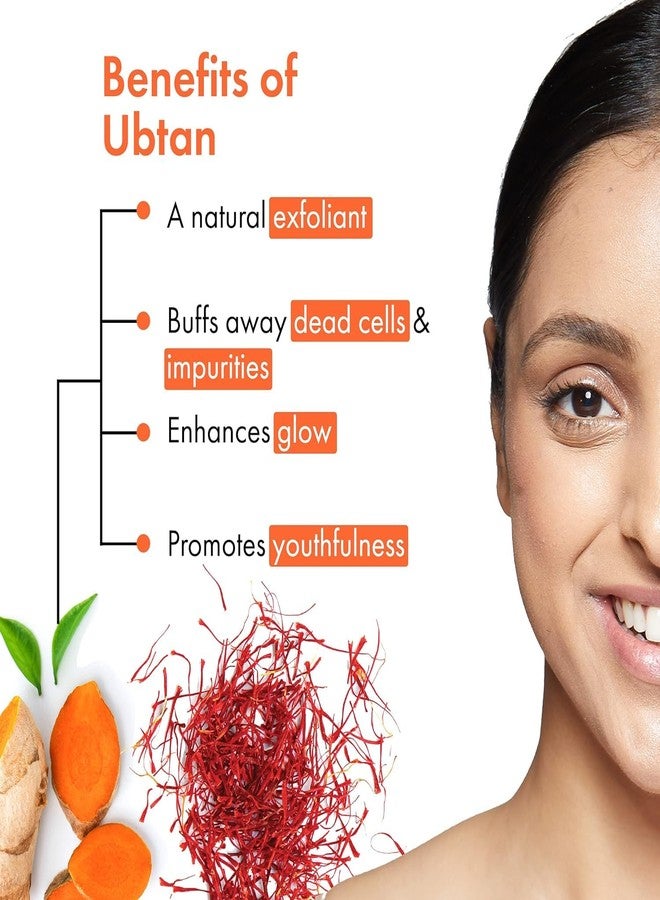Vedimatic Khadi 100% Pure Organic Haldi Ubtan Powder Face Pack for Face, Body-Fairness, Lightening, Glowing Skin, Remove Dead Skin, Turmeric Moisturizer with Pure Saffron (Pack Of 1, Ubtan) - Image 2