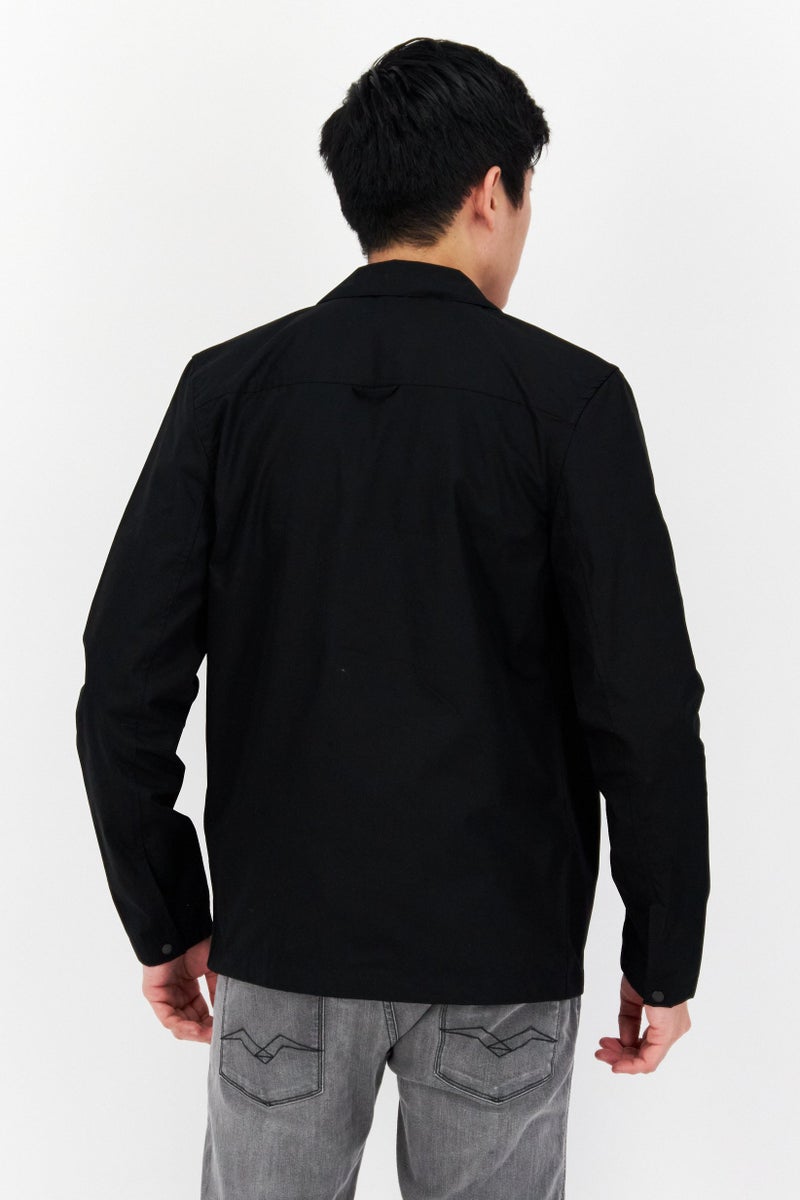 Lyle & Scott Men Brand Logo Jacket Shirt, Black - Image 4