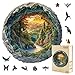 Jollitot Wooden Puzzles 3D Cave Forest Puzzle 200 Pieces Unique Animal Shaped Wood Challenging Jigsaw Puzzles Gifts for Adults 114x113in - Image 2