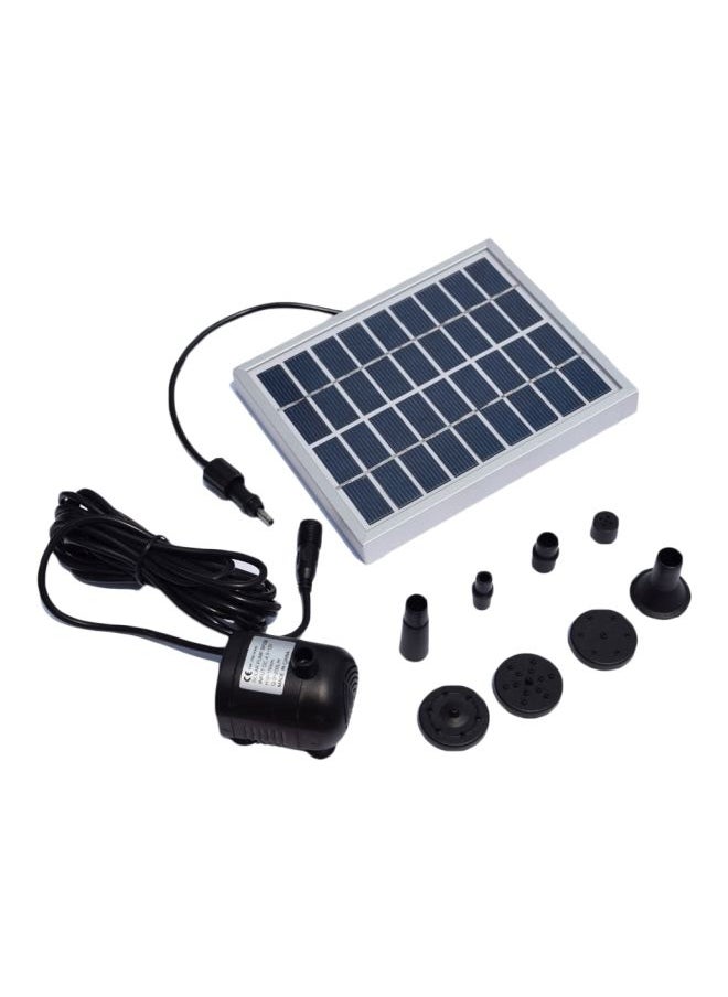 NIBEMINENT Solar Powered Decorative Fountain Water Pump White/Black 17x5x29cm  - Image 1