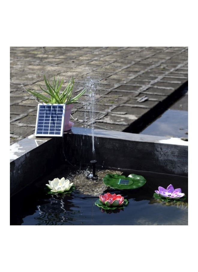 NIBEMINENT Solar Powered Decorative Fountain Water Pump White/Black 17x5x29cm  - Image 4