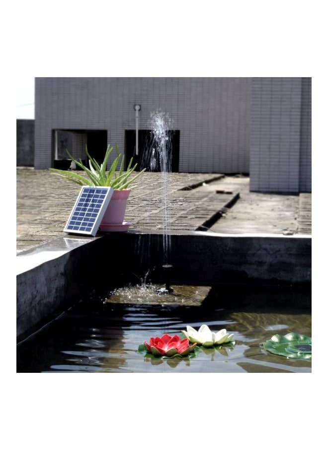NIBEMINENT Solar Powered Decorative Fountain Water Pump White/Black 17x5x29cm  - Image 2