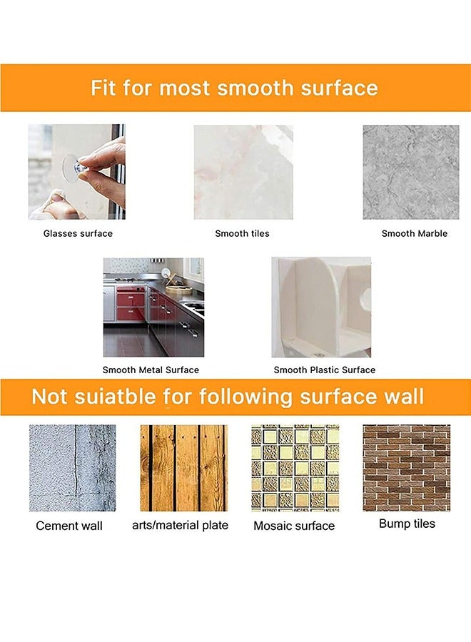 10pcs مصاصة كوب الشفط خطاف حامل اللوحة المصاصة البلاستيك سيليكون جولة شفافة قوية  - Image 4