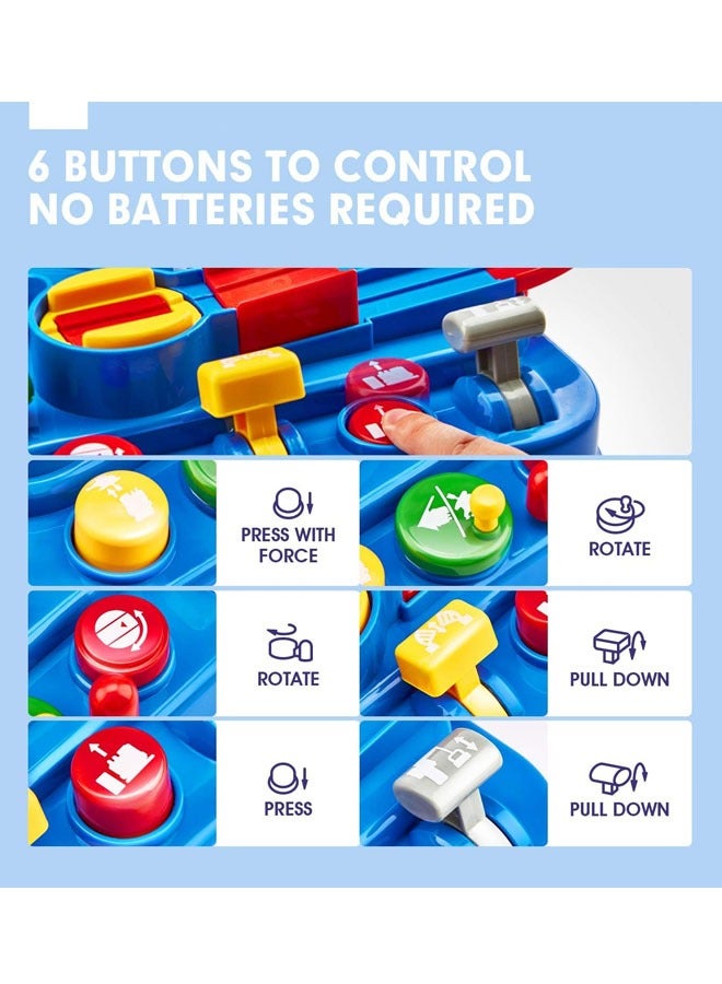 ألعاب مغامرات السيارات، سيارات السكك الحديدية الألغاز، ألعاب للأولاد بعمر 3 سنوات - ألعاب مسارات السباق، لعبة إنقاذ سباقات مسارات الألغاز مع مروحية مغناطيسية، مونتيسوري، ألعاب مسارات سيارات السباق للأولاد، لعبة تعليمية لمرحلة ما قبل المدرسة لمغامرات إنقاذ السيارات - Image 4